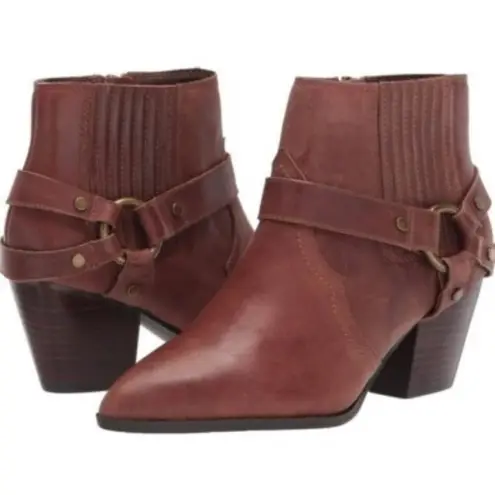 Bella Vita Bronx western buckle leather ankle boots 12