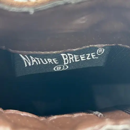 Nature Breeze Boots Womens 8.5 Brown Suede Fringe Side Zip Ankle Boots NEW