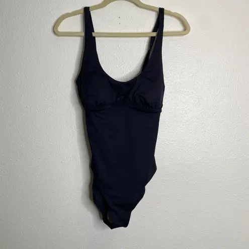 prAna NWT Mallorca One Piece Swimsuit Black Scoop Neck Tie Back Womens Size S