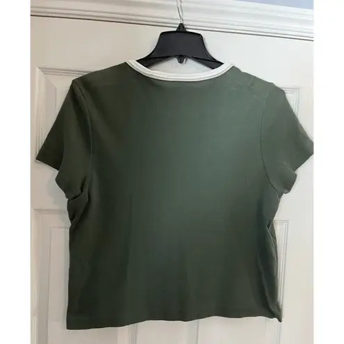 Fashion Bug Dark green  shirt Y2K