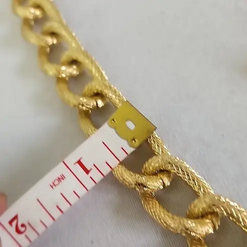 Gold Textured Chunky Chain Link Belt Adjustable