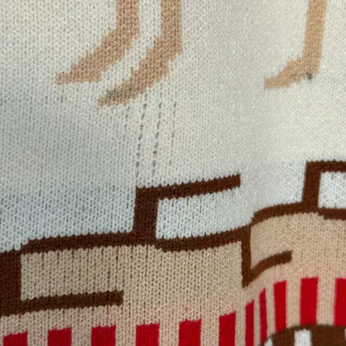 NEW Christmas Holiday Red Turtleneck Sweater Womens Small Elk Snow Lot of 2 FLAW