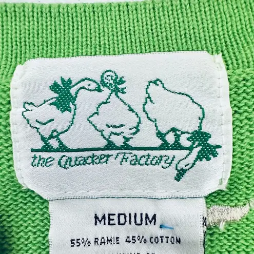 Quacker Factory Cardigan Sweater M Embroidered Lighthouse Boats Beach Striped - Image 9