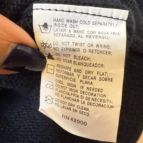 Basic Editions Holiday Sweater Cotton Blend Sequin Bead Embroidery Womens Large Black