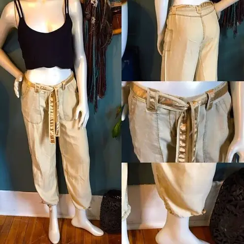 Boutique %100 SILK Drawstring bottom pants! Rare & no other