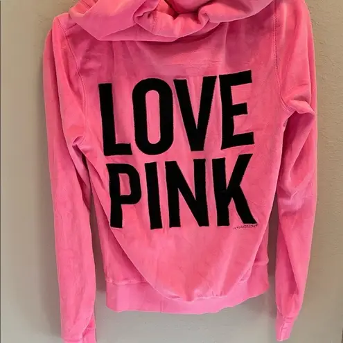 PINK - Victoria's Secret NWOT velour Victoria’s Secret Pink hoodie