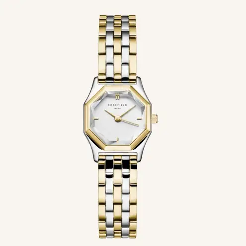 Rosefield Gemme Duotone Octagon Watch – Stainless Steel Gold/Silver – NEW IN BOX Gold