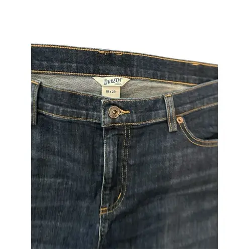 Duluth Women's Straight Leg Jeans Size 16 Blue Denim Classic Style inseam 29