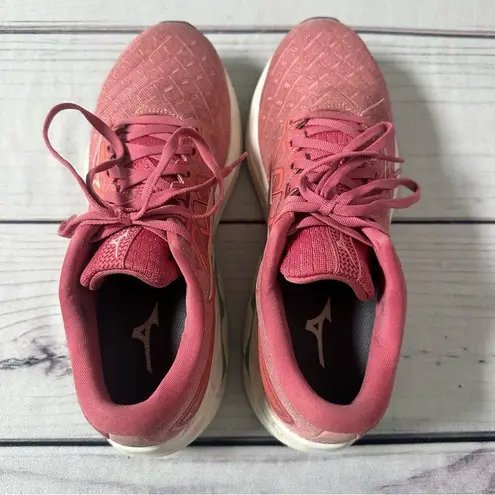 Mizuno Womens Wave Inspire 18 Running Shoes Rosette Snow White Women Sz 10 US