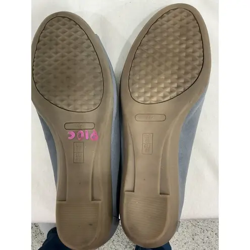 Aerosoles Womans A2 By Blue Suede Open Toe Mini Wedge Cushioned Size 8.5