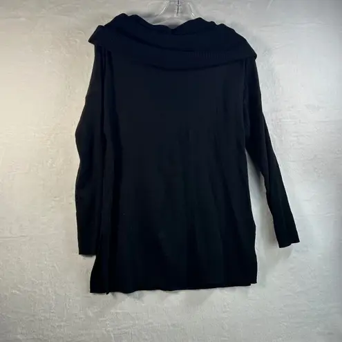 Caslon  Black Cowl Neck Long Sleeve Sweater Tunic Size S