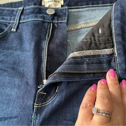 L'Agence L’Agence Margot High Rise Skinny Jeans size 31 Barstow Wash Dark Denim Stretch
