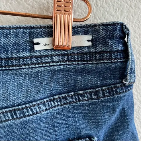 Pilcro and the Letterpress Slim Boyfriend Denim Jean Shorts Light Distressing 26