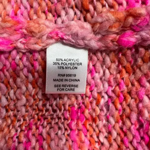 Neon Knit Cardigan XL Pink