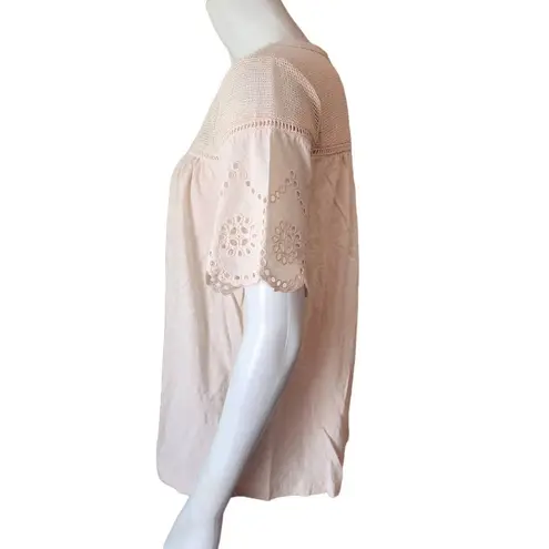 Doe & Rae  Cream Lace & Eyelet Blouse (S)