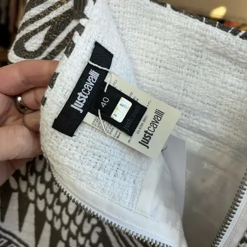 Just Cavalli Black and White Mini Skirt