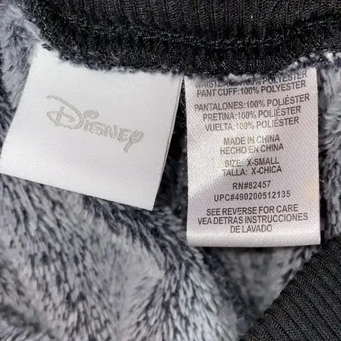 Disney 🎓  Gray Fuzzy Pajama Pants Silver Mickey’s