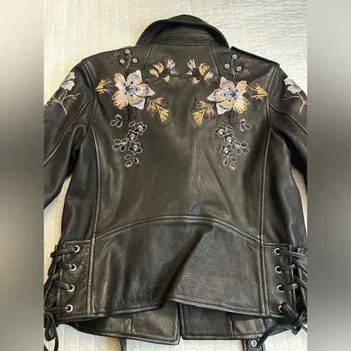 ALC Frank A.L.C. Benson Embroidered Leather Jacket
