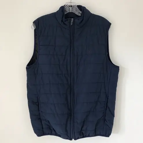 CHAPS  navy puff vest zip up jacket women size medium