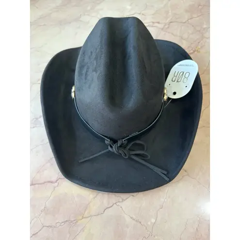 8 Other Reasons Gold Heart Cowboy Hat in Black One Size New Womens Western