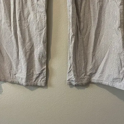 saturday sunday anthropologie pants M Striped 100% Cotton Relaxed Paper Bag M Brown Size M