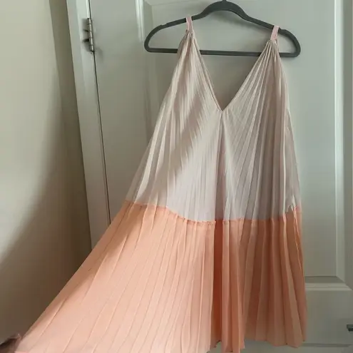 Elegant Peach and Pink Mini Dress Size M