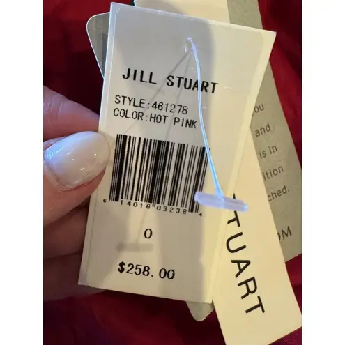 Jill Stuart Dress Women 0 Hot Pink V Neck Twisted Back Sleeveless Gown NWT Party