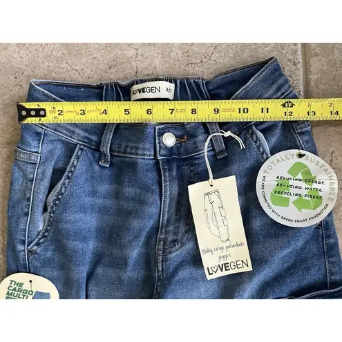 Love Gen Utility Cargo Parachute Jean Jogger Sz 3 NEW Sustainable Pockets Blue