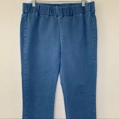 Soft Surroundings Blue Snap Up Ankle Leggings