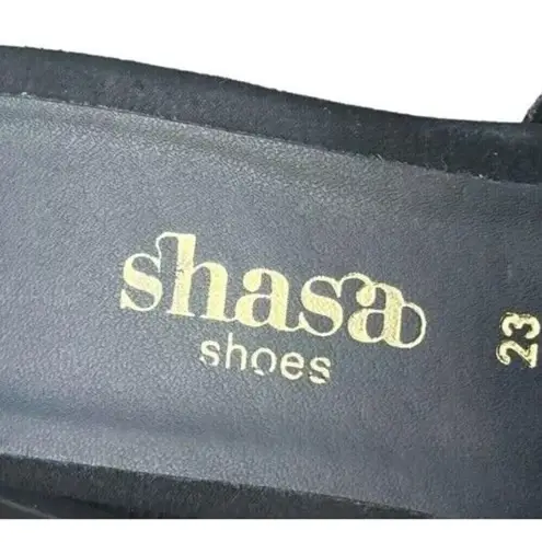 Shasa Shoes Black Flats Glitter Rhinestone Women's Size 23cm US 6.5