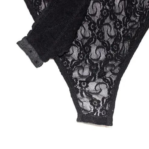 vintage 80s 90s black sheer silk beaded button shirt blouse bodysuit top