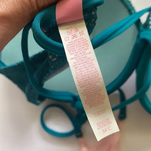 Victoria's Secret Victoria’s Secret boho lace crochet padded push-up tassel bikini, size 36C large - Image 6