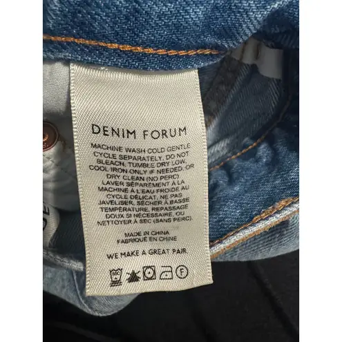 Denim Forum ’90s Carpenter Midi Pencil Skirt — Size 26 Blue