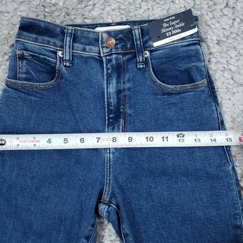 Abercrombie & Fitch Abercrombie Curve Love Super Skinny Ankle High Rise Stretch Size 23 000 Blue