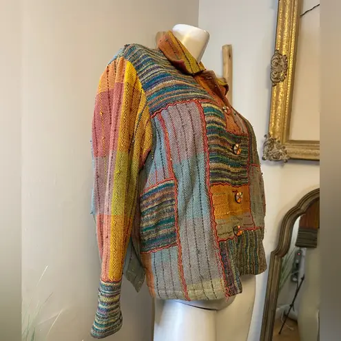 Travelsmith Womens Funky Jacket Petite M Carpet Tapestry Bright Colors Orange Size undefined