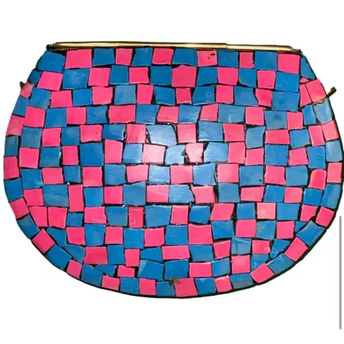 Moroccan RAMLA Mosaic Clutch Coachella Bollywood Pink Blue Red Festival Boho