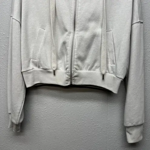 All Saints Full Zip Crop Hoodie Womens Medium Chic Casual Activewear