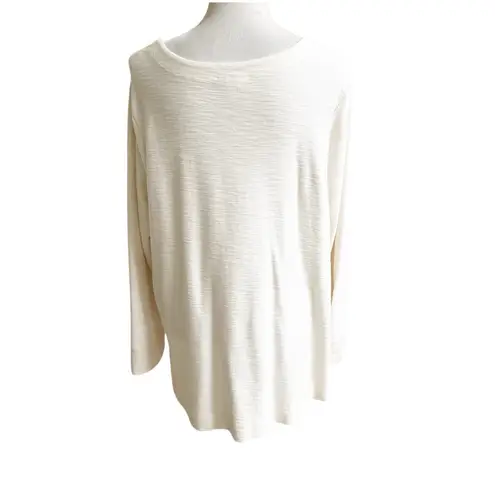 J. Jill Textured Jumper Tunic Big Pockets Size XL Cream Lagenlook Minimalist