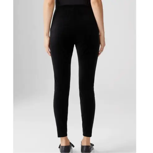Eileen Fisher ‎ Stretch Velvet Knit Ankle Length Leggings Black Small