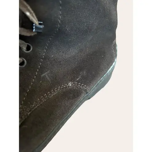 Tod's Tod’s Stivaletto Women’s Gommini Dark Brown Suede Lace Up Combat Boots 8.5