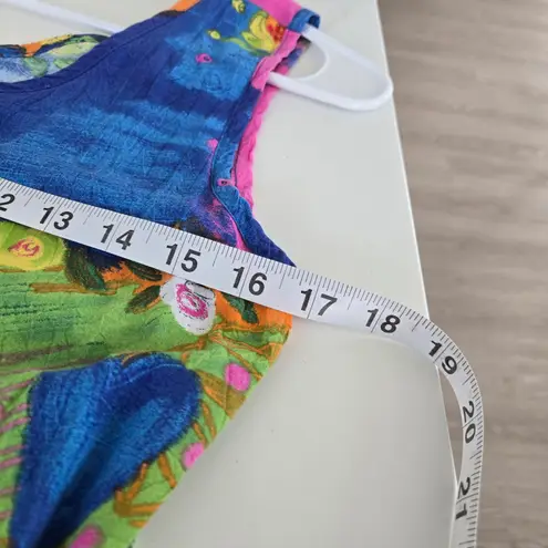 Jams World Vintage 90s Maxi Sun Dress Classic Rave Mom Neon Hippie Boho Grunge