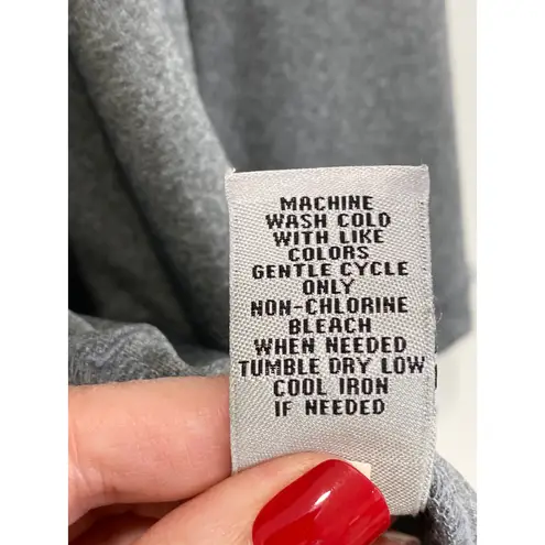 Catherines Hooded Open Front Draped Cardigan Size 1XWP Gray Neutral Granola Girl - Image 6