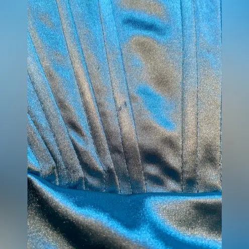 NWT Linjou satin sweetheart neckline wrap bodycon backless corset dress . SZ‎ M Blue Size M