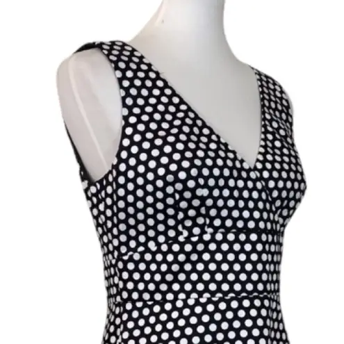 Spense Black White Polka Dot V