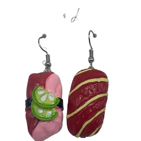 Unbranded NEW red,pink and white sushi earrings Pink