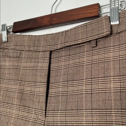 New York & Company Brown Plaid Blazer Pant Suit Set Size 12 / 10