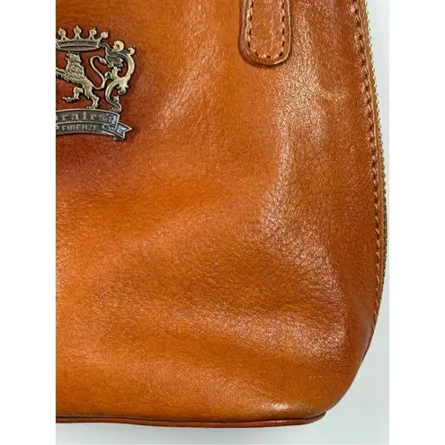 Pratesi Firenze Italian Made Leather Crossbody Purse 6x7 10oz Brown