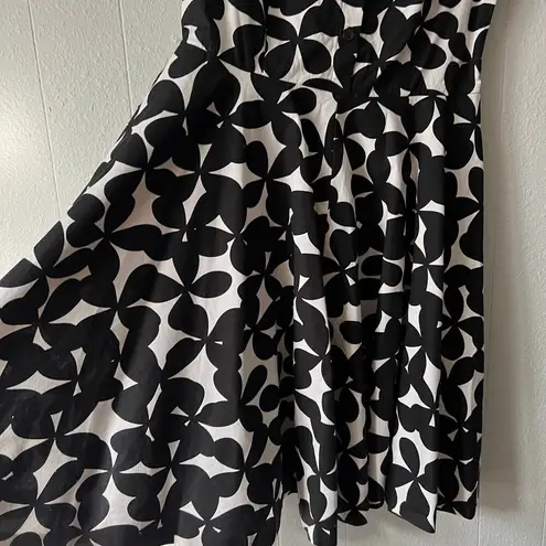 INC Y2K Floral Fit & Flare Dress Womens 6 Party Cocktail Wedding Guest Spring Black