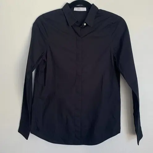 Everlane NEW  The Poplin Button Down Shirt in Muted Black