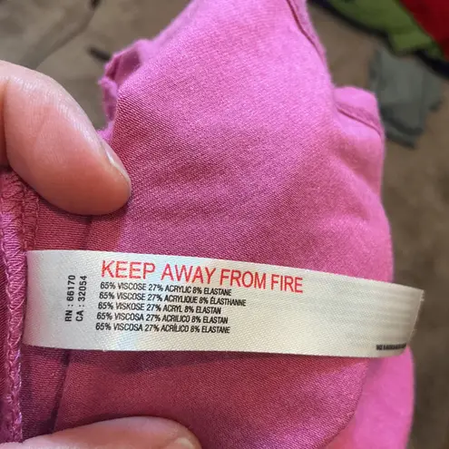 Daily Practice Pink Ruched Turtleneck Long Sleeve Midi Dress Size Medium